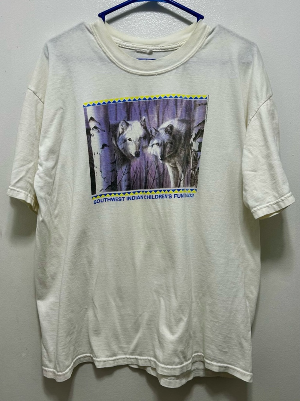 White‎ Wolf Graphic Short-Sleeve Tee - Southwest Design